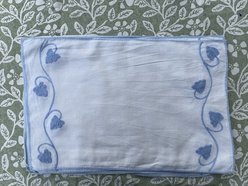 White linen placemats and - white,