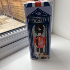 M&S Tin With Soldier And Corgi And Pigeons Marks And Spencer (Empty) 