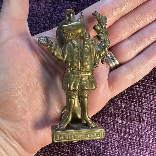Vintage brass trusty servant - brass,