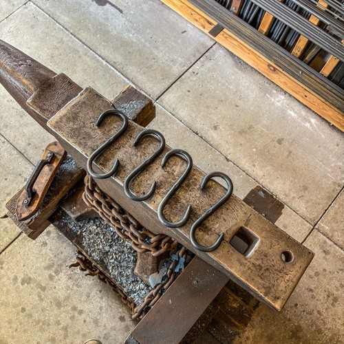 Set hand forged - 4, hooks