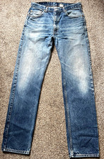 VTG Levi's 505 Jeans Mens 34x34 Blue Light Wash Regular Fit Straight Leg 90s