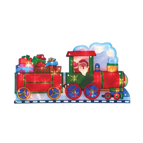 Christmas santa train - santa, metallic