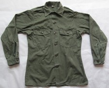Vintage Army Fatigue Shirt shirt RN 53043 Utility Shirt - Small / Green Cotton
