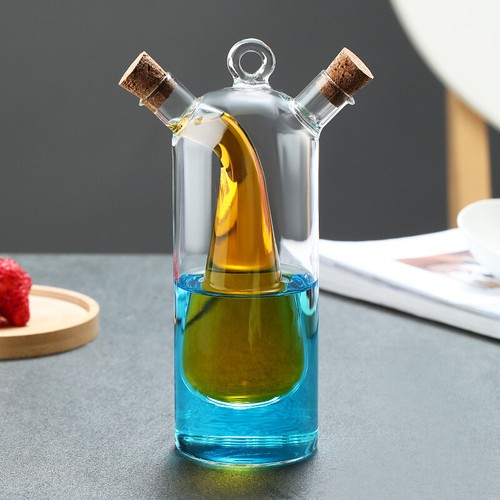 Round glass olive oil - glass, and
