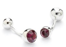 Amethyst crystal cufflinks - amethyst,