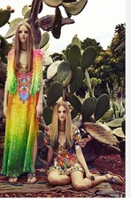 CAMILLA FRANKS CHINCHERO SHEER ROUND NECK KAFTAN ONE SIZE VINTAGE MAXI