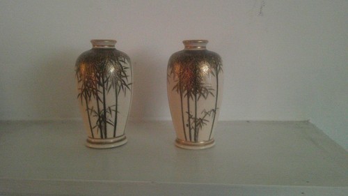 Pair antique japanese satsuma - antique,