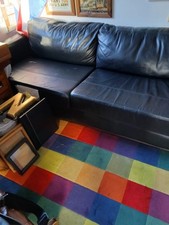 Black Leather Sofa Full 3