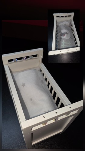 Dolls house cot - 2, x