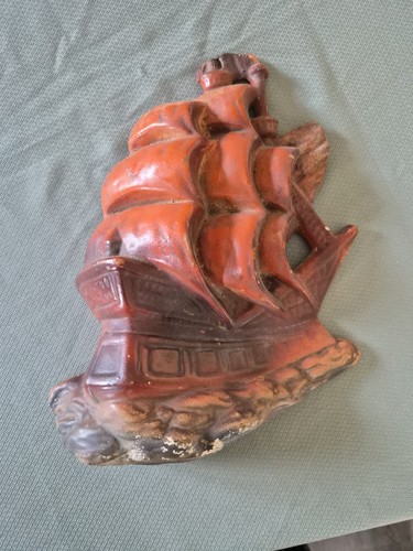 Vintage 1950s ceramic galleon - vintage,