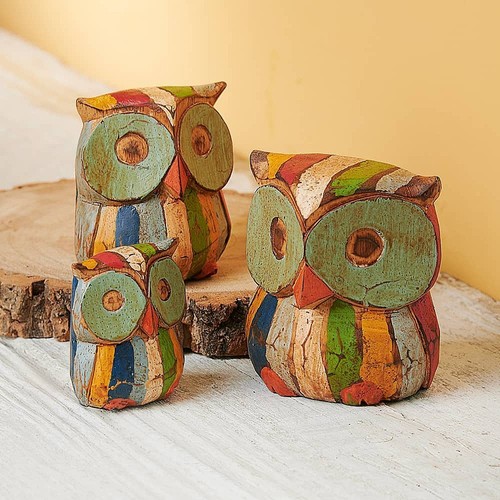 Set tangkoko carved - carved, owl