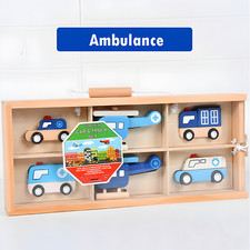 6Pcs Wooden Car Toys Set