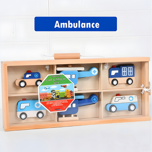6pcs wooden car toys - car, set