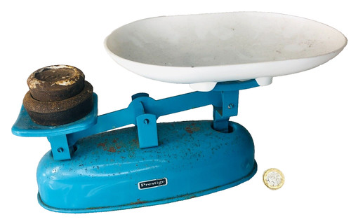 Kitchen scales 1960 blue - 1960's,