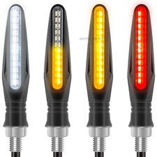 4x Sequential Double 24LED Motorcycle Turn Signal Indicator Light Brake DRL Lamp