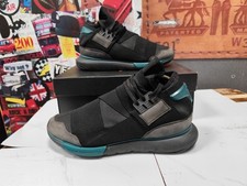 Adidas Yohji Yamamoto Y-3 Qasa High Trainers Black/Teal Mens Size UK 8½
