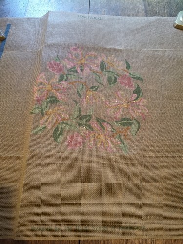 Large vtg tapestry canvas - tapestry,