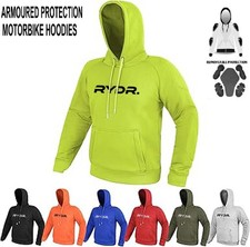 Motorbike Motorcycle Jacket Hoodie Lined Aramid Protection With CE Biker Armour