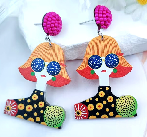 Mod 60s earrings - /,
