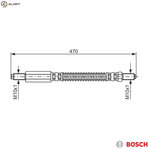 Brake hose 987 476 - hose, for