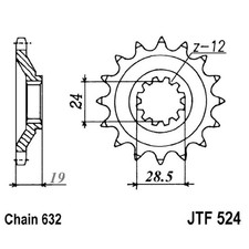 SPROCKET Z15 632 726.50.10 for