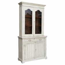 LOVELY ANTIQUE VICTORIAN MAHOGANY HAND PAINTED CUPBOARD OR LIBRARY BOOKCASE