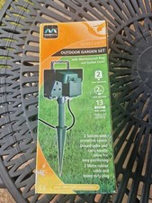 Masterplug Waterproof Outdoor Garden Dual Socket