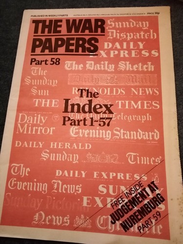 The war papers part - part, index