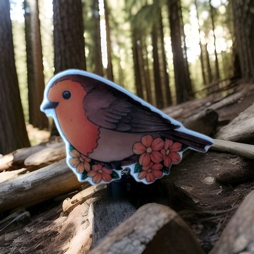 Unbranded robin pin badge - 3,