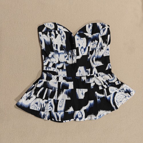 Foxx foe strapless peplum top - strapless,