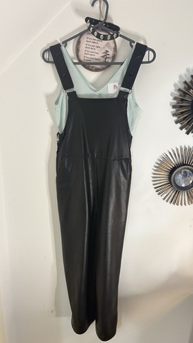 Collusion black faux leather - black,
