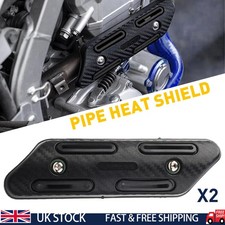 2x Universal Exhaust Muffler Pipe Heat Shield Cover Heel Guard Motorcycle Bike