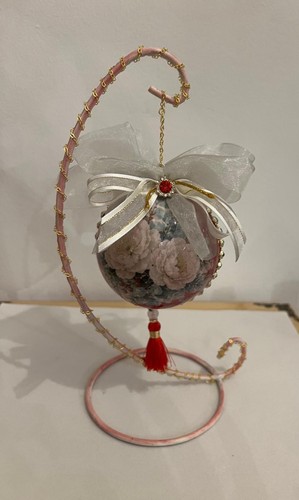 Vintage christmas bauble with - vintage,