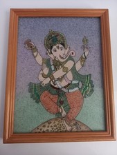 Lord Ganesha Gemstone Painting,Ganapati Wall Art,Wall Decor,Home Decorations