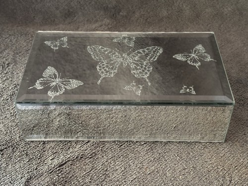 Mirrored glass jewellery box - glass,