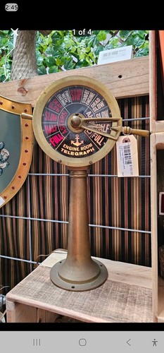 Vintage brass ship engine - vintage, room