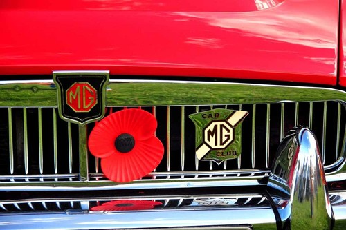 Classic sports car front - mg,