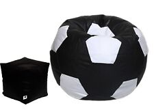 Football Shape Bean Bag Cover Puffy Cover Faux Leather Without Beans Size XXXL