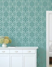 Ornametns Stencil Lace Allover Pattern Paint Wall Furniture Reusable Craft TE301