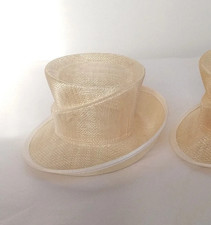 Ivory mini sinamay hat