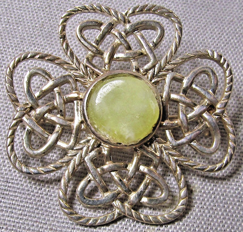 Sterling silver four leaf - silver,
