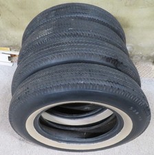 CLASSIC FORD SET OF 5 WHITEWALL SHOW TYRES AND HUBS 520-13 XPLY ANGLIA- CORTINA