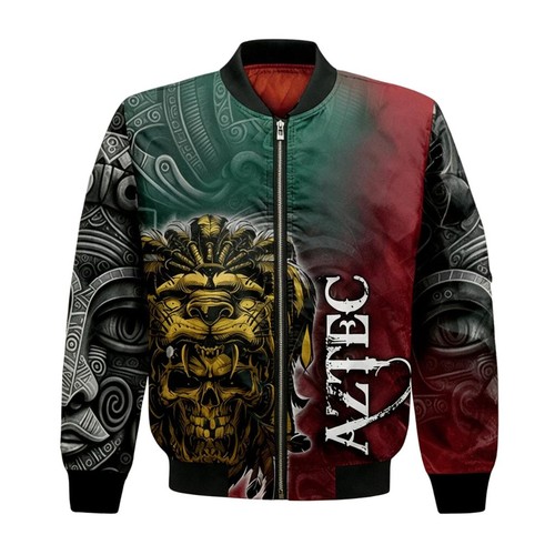 Mexico aztec skull bomber - aztec,