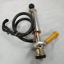 Old Vintage BANNER Beer Keg Pump Tap Metal - Works!