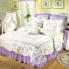 Lavender Plaid Bed Skirt