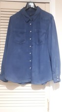 Marks  & Spencers Women's Size 20 blue Tencel Blouse