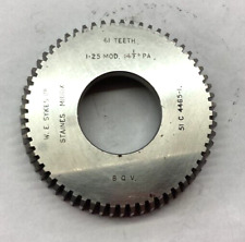 Gear shaper cutter 1.25  module 14.5 pa 61 teeth Manufactured by W E Sykes