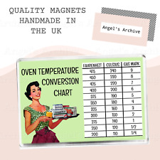 OVEN TEMPERATURE CONVERSION ✳ RETRO KITCHEN MEASUREMENTS ✳ FRIDGE MAGNET ✳ GIFT 