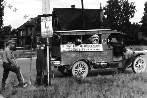 1918 lincoln highway sign - lincoln,
