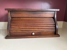 Vintage Wooden Roll Top Bread